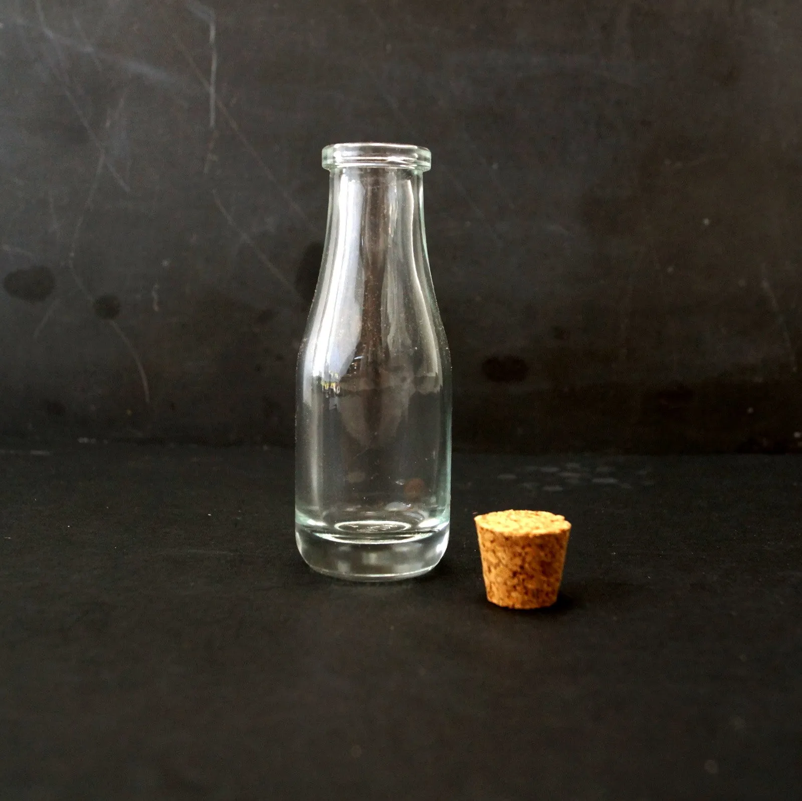 Small Glass Bottle with Cork (4" tall x 1.25" diameter), 40 ml capacity