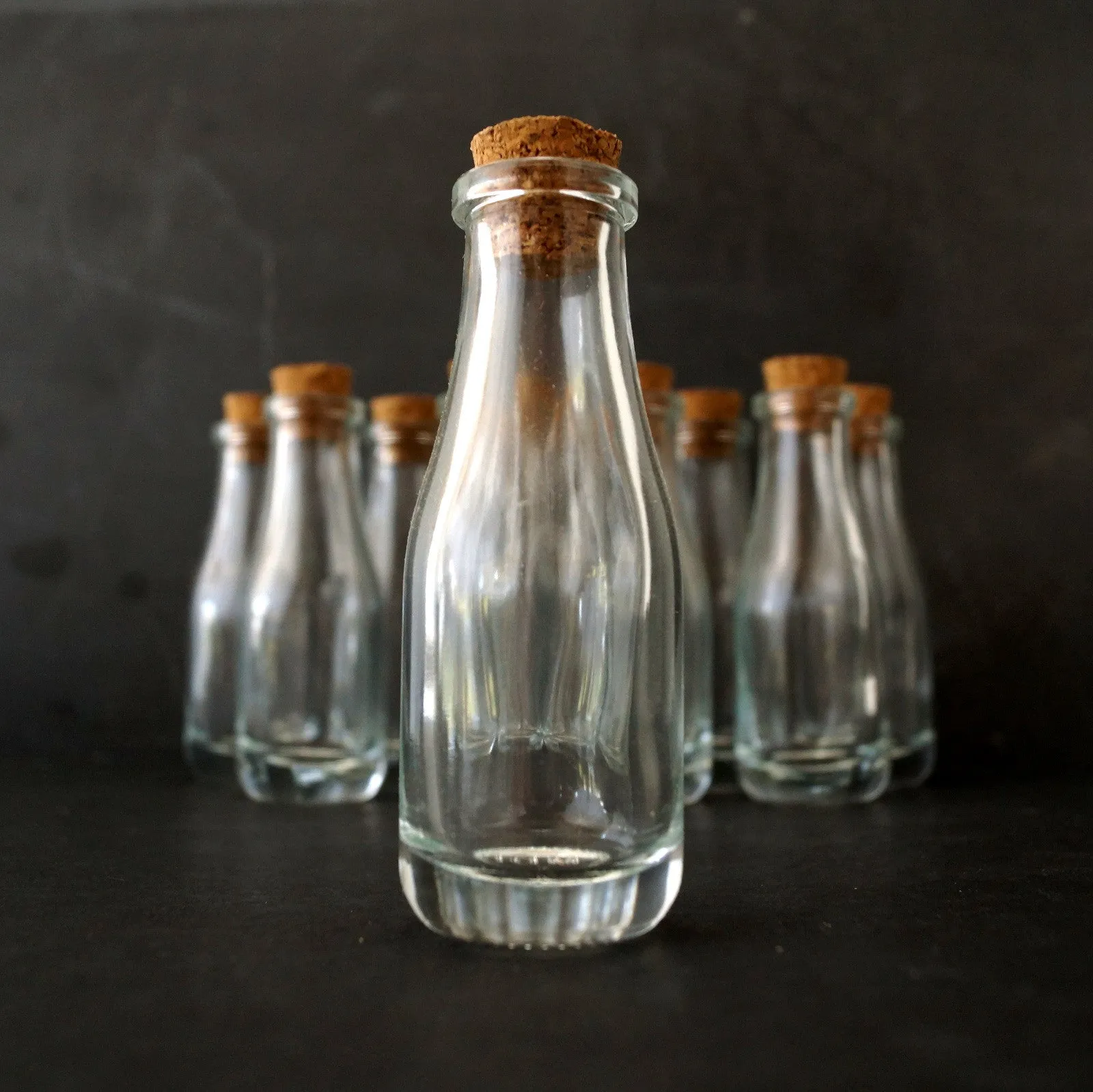 Small Glass Bottle with Cork (4" tall x 1.25" diameter), 40 ml capacity