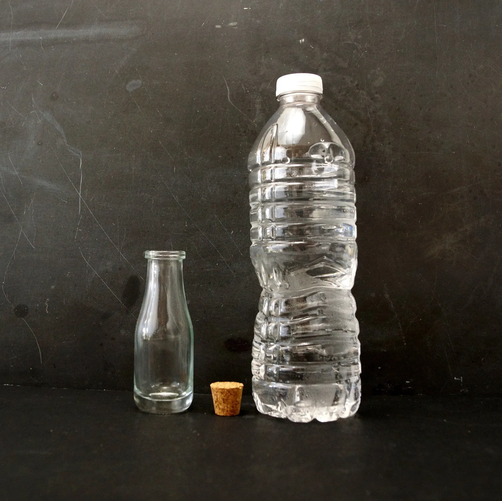 Small Glass Bottle with Cork (4" tall x 1.25" diameter), 40 ml capacity