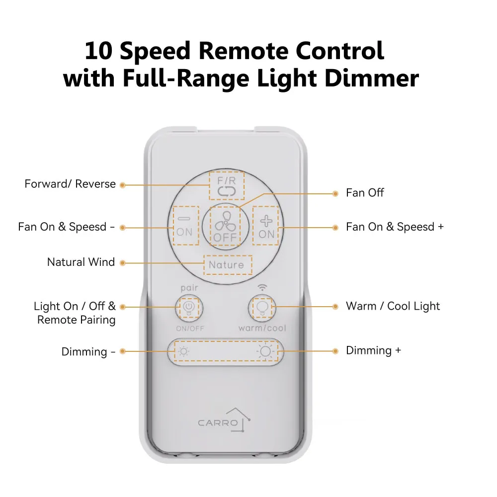 Sonoma Ⅱ Low Profile Smart Fan with LED light and Remote 44 Inch