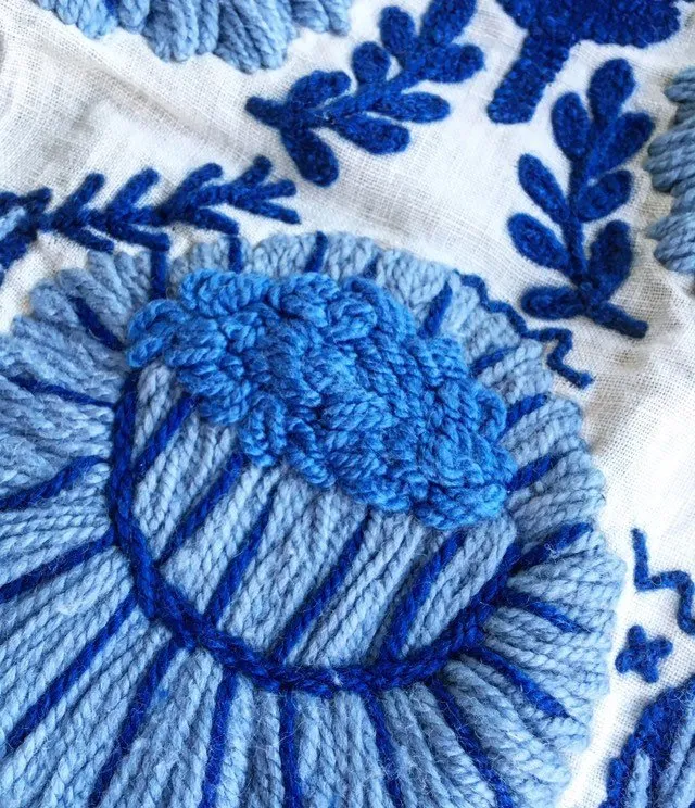 Swedish wool pillow cover / Schumacher pillow cover / Blue and White Pillow cover / Swedish Country Decor