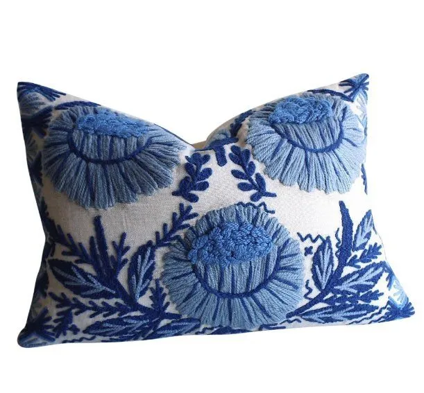 Swedish wool pillow cover / Schumacher pillow cover / Blue and White Pillow cover / Swedish Country Decor