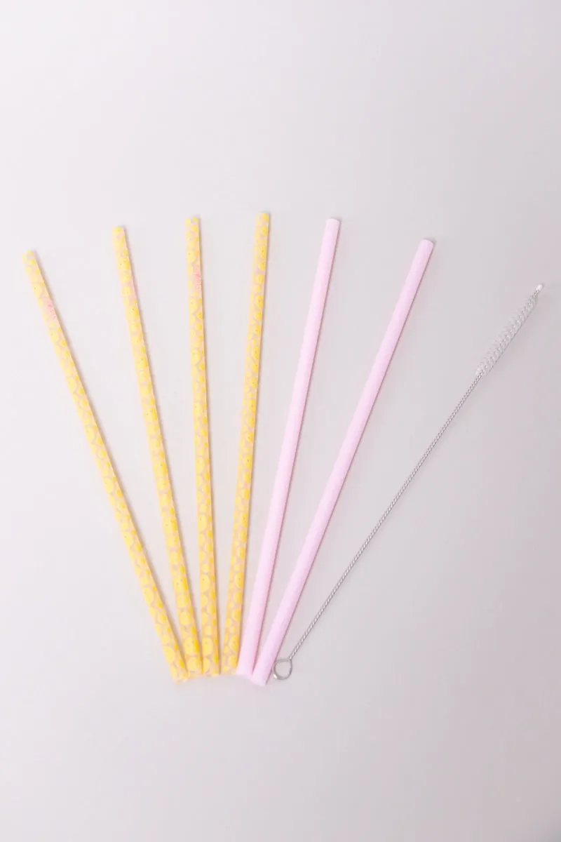 Swig Reusable Tall Straw Set-Oh Happy Day And Pink