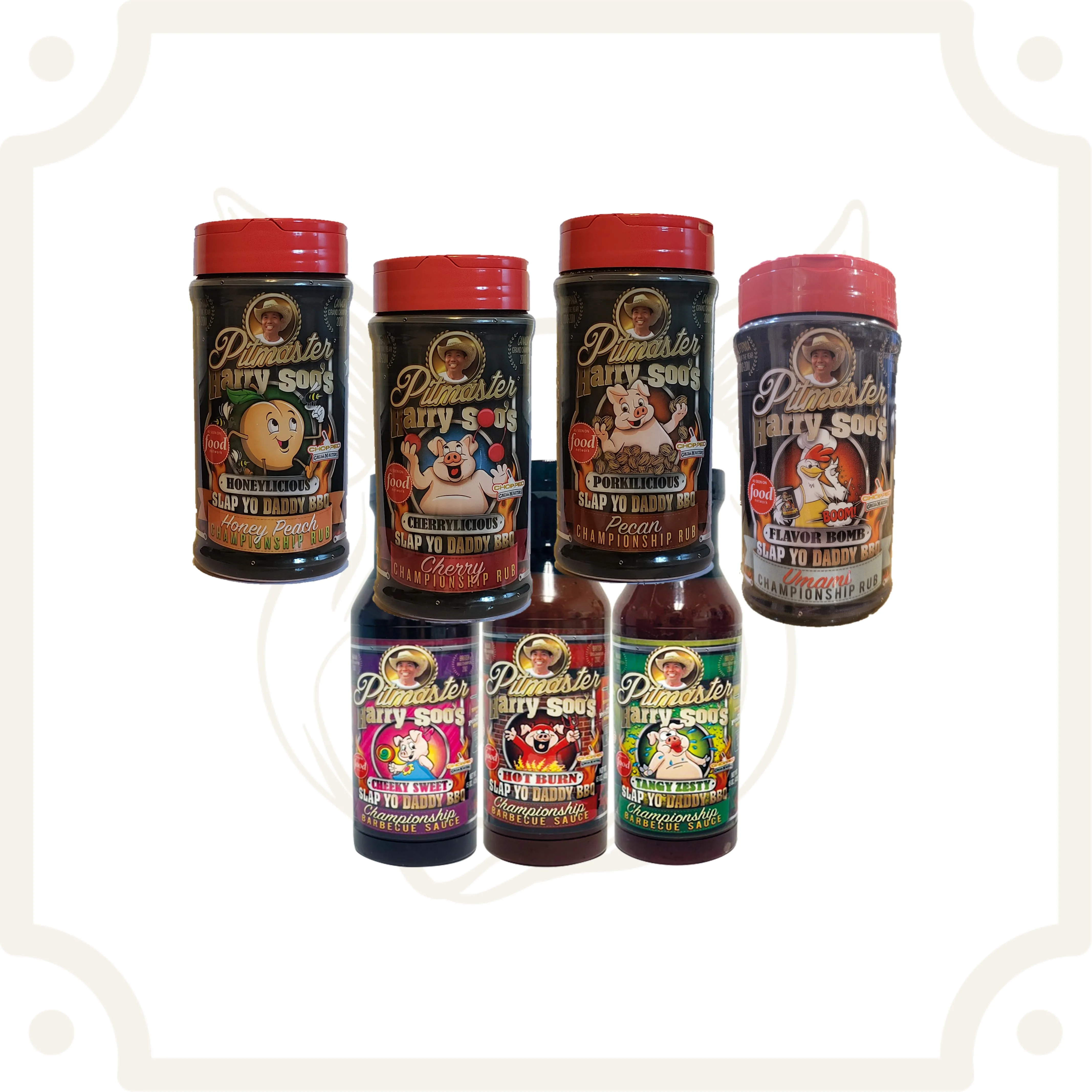 SYD Pork Butt & Ribs Competition Pack (7 Pack of 12 oz Rubs plus BBQ Sauces)