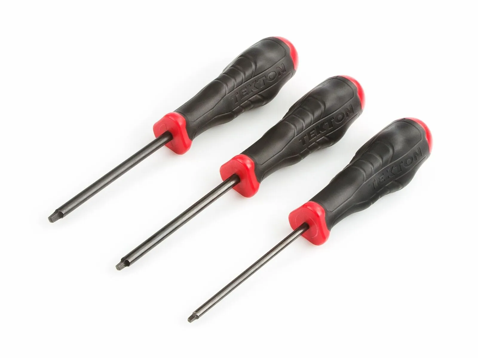 Tekton DHQ91004 3 Pc Square Drive Black Oxide Blade Screwdriver Set (S1, S2, S3)