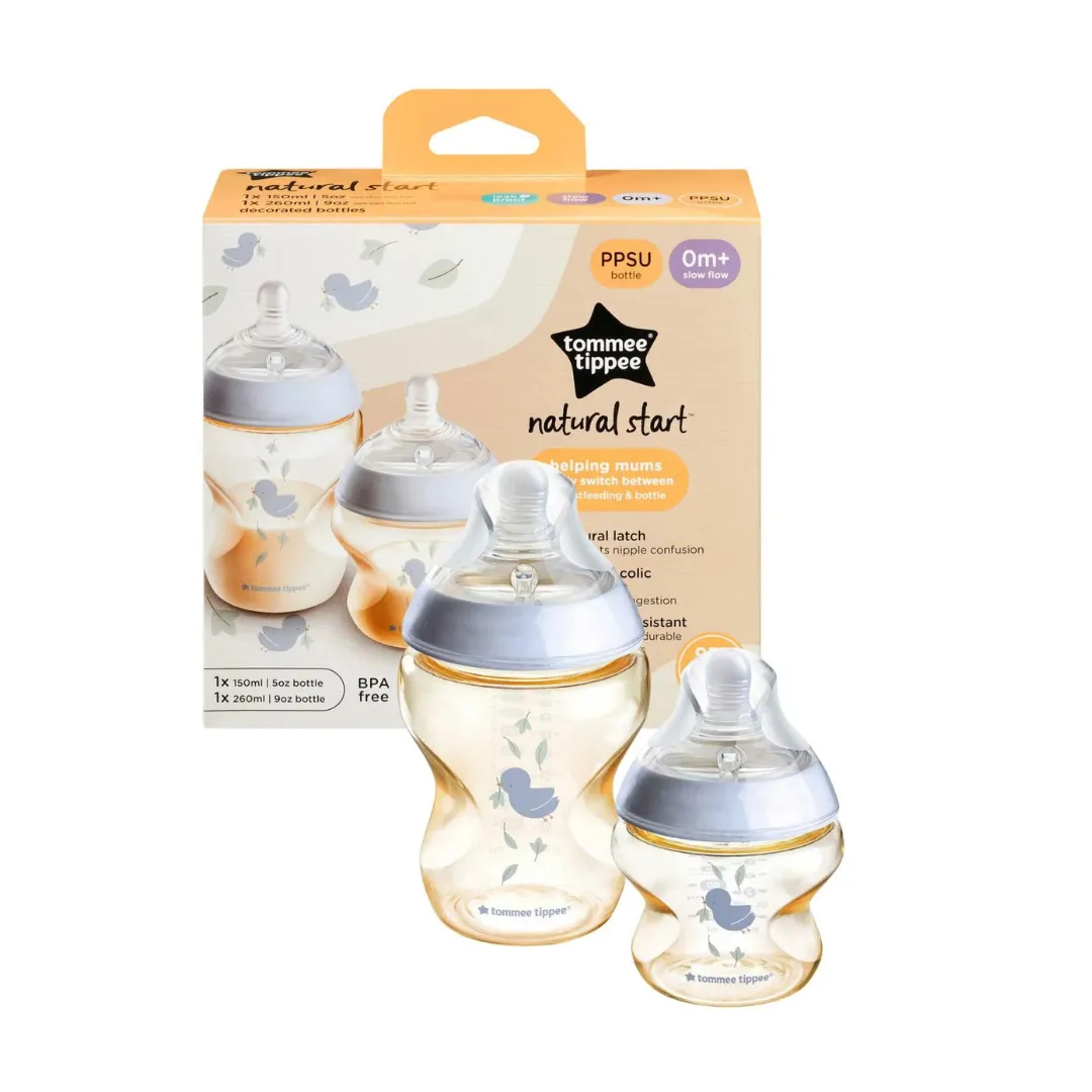 Tommee Tippee Natural Start PPSU Bottle Newborn Set (Blue)