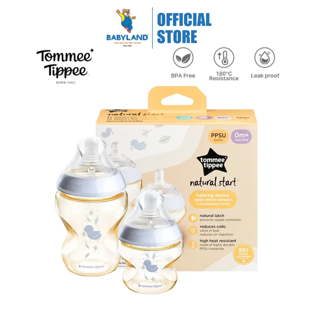 Tommee Tippee Natural Start PPSU Bottle Newborn Set (Blue)