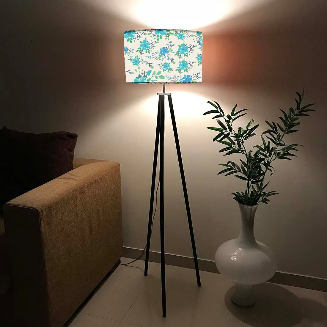 Tripod Unique Floor Lamps Standing Light for Bedroom  - Flowers