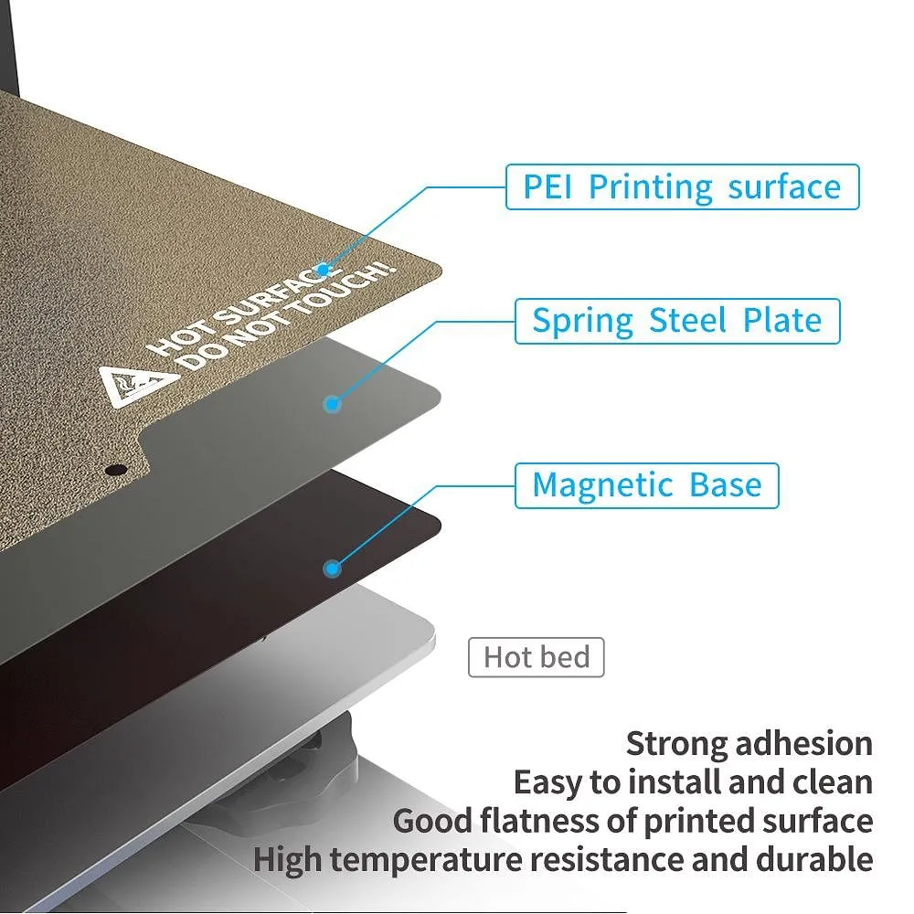 Tronxy 3D Printer Double Sided Textured PEI Magnetic Build Plate 1000mm