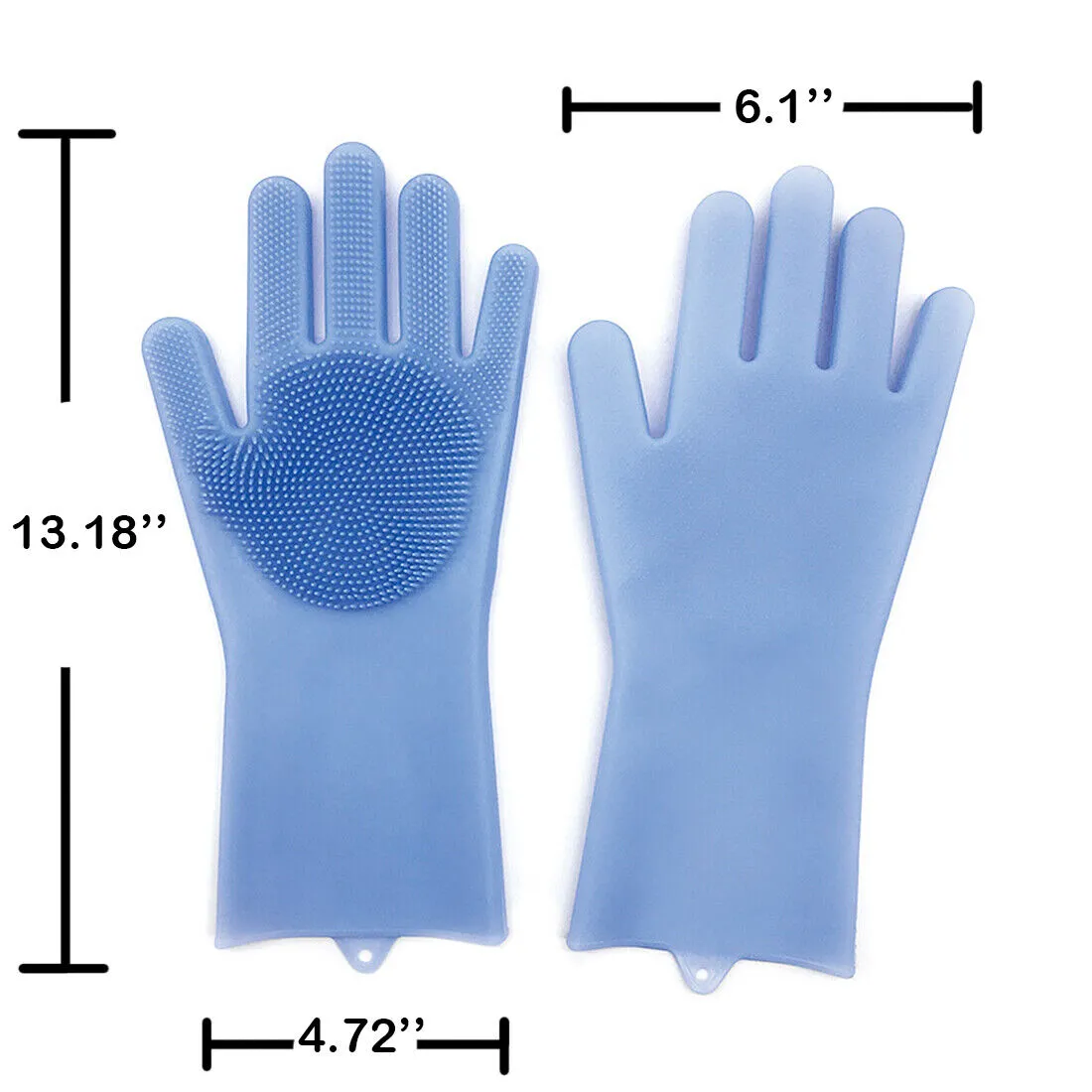 US 1-2 Pairs Silicone Cleaning Brush Scrubber Gloves Heat Resistant Dish Washing