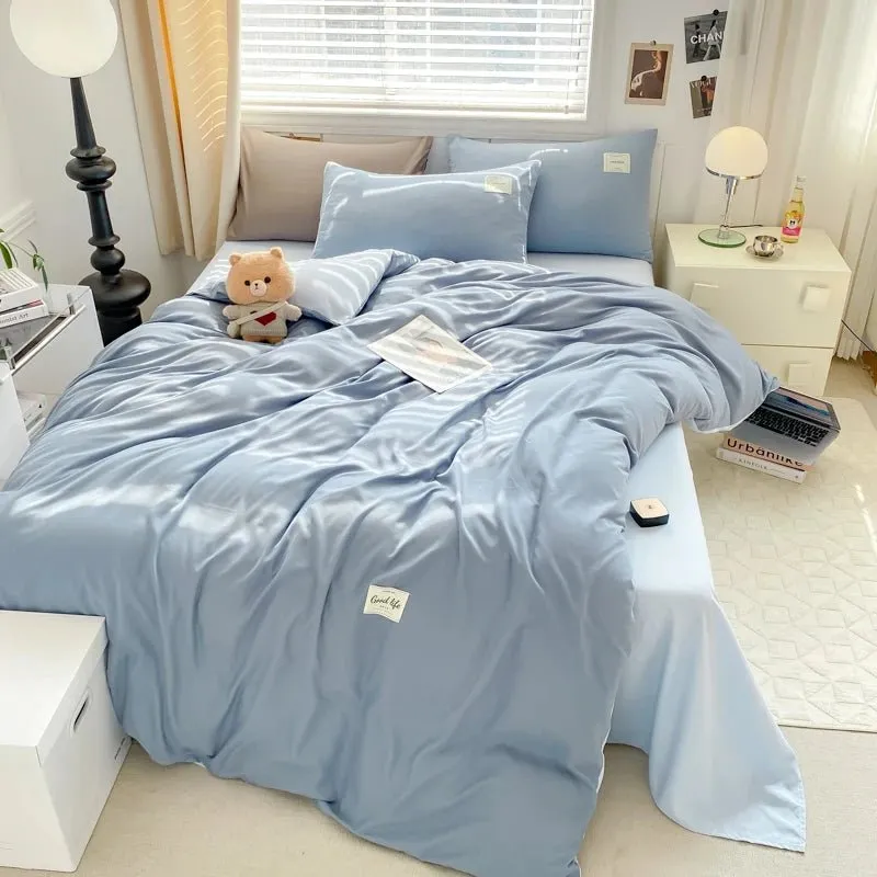 Washed Cotton 4 Piece Bedding Set