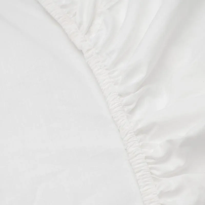 Whisper Soft 660 Egyptian Cotton Thread Count Sateen Fitted Sheet - White