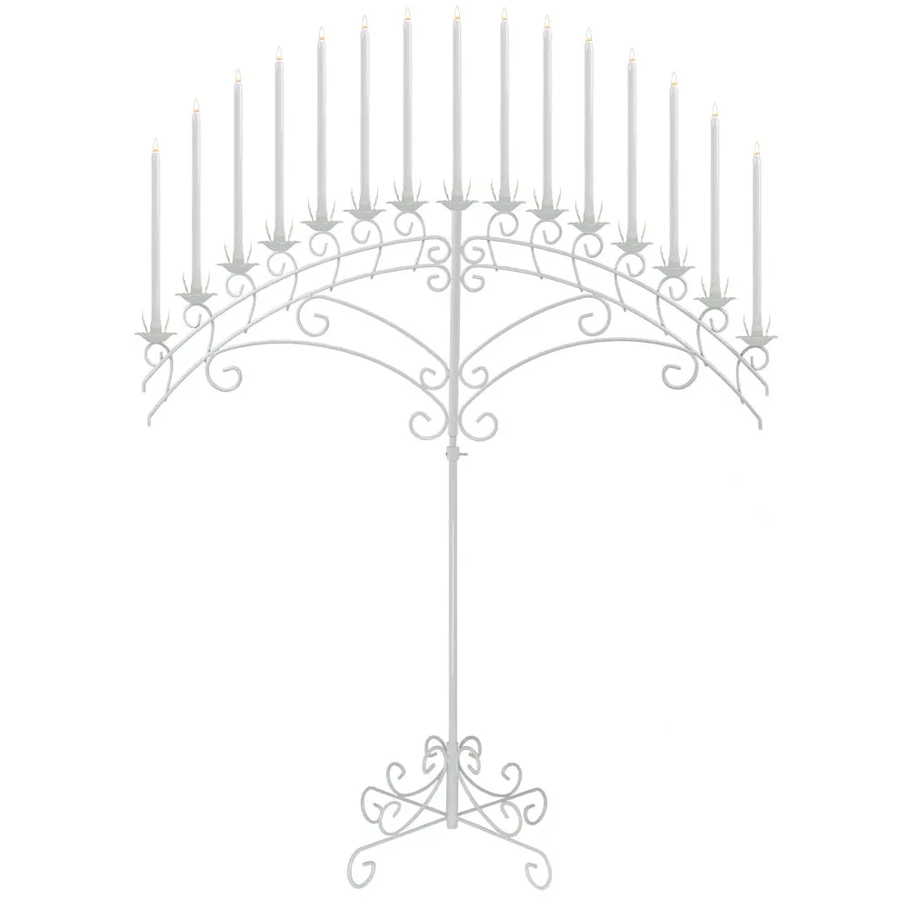 White Candelabra- Fan 15 Light