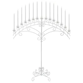 White Candelabra- Fan 15 Light