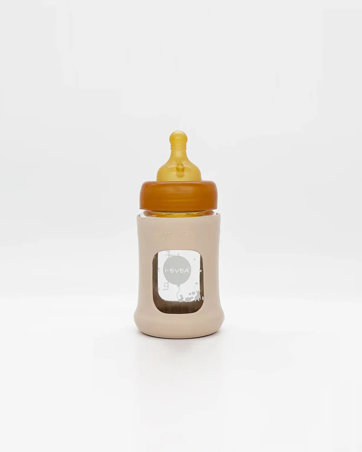 Wide Neck Baby Glass Bottle with Sleeve 150ml/5oz<br> Hevea