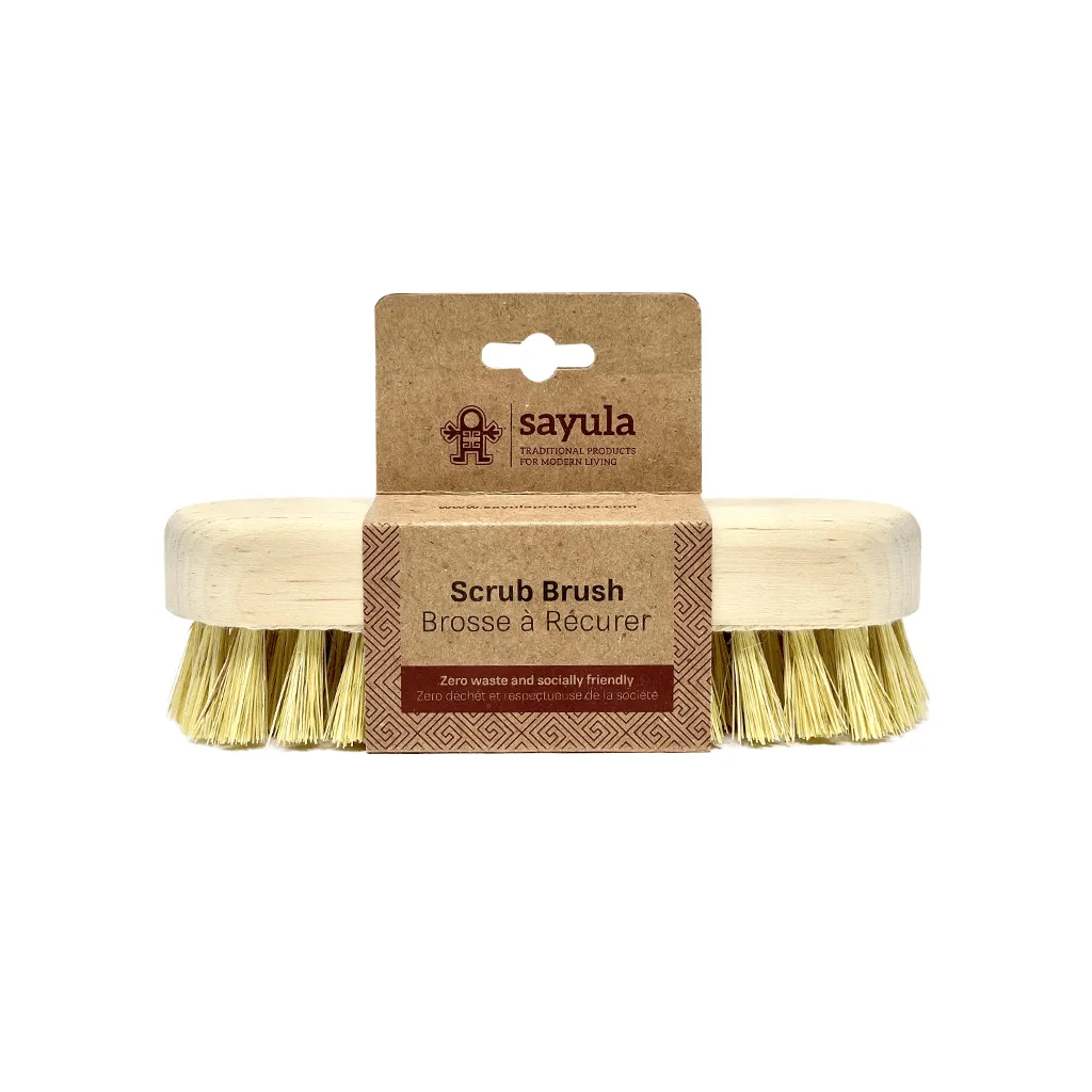 Wooden Scrub Brush- Natural Bristles