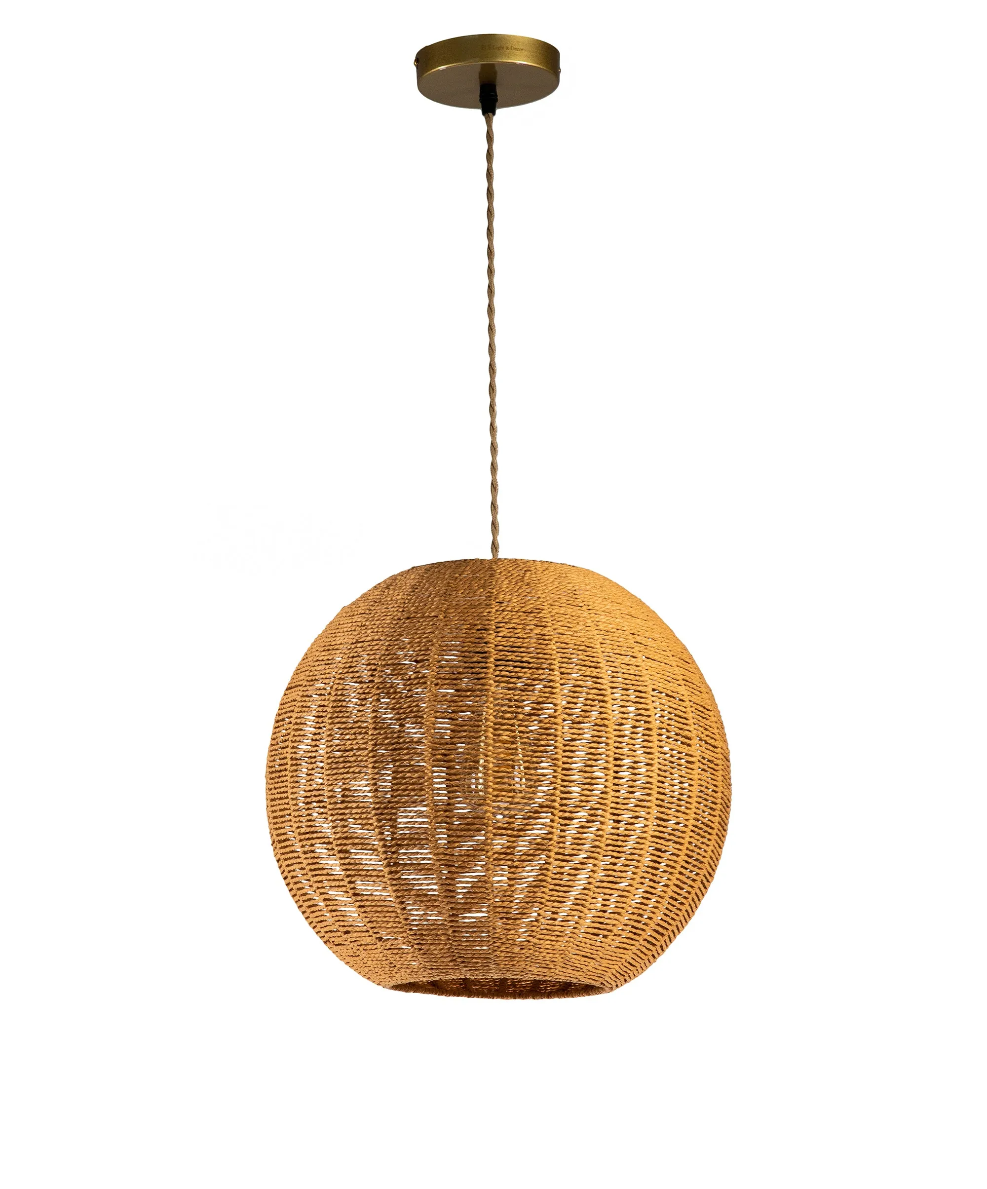 Woven Globe Shape Pendant Light