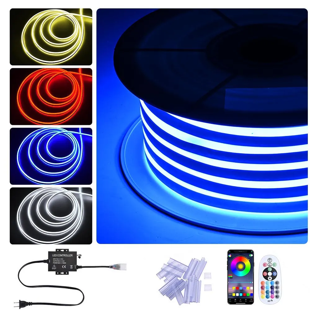 Yescom Neon Rope Light Flexible 100ft RGB App & RF Control