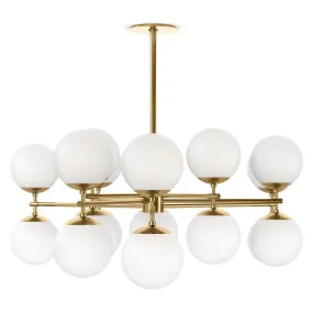 Zodiac Chandelier, Burnished Brass