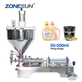 ZS-GTJ Mixing Filler Very Viscous Material Foods Packaging Equipment Bottle Filler Liquids Water Dosing Filling Machine