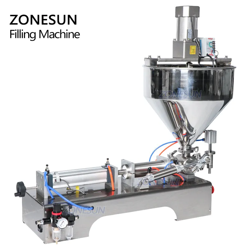 ZS-GTJ Mixing Filler Very Viscous Material Foods Packaging Equipment Bottle Filler Liquids Water Dosing Filling Machine